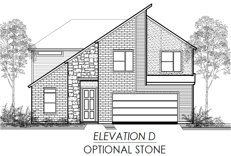 Elevation D for The Royal Floor Plan